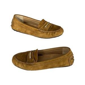 Vionic Ashby Slip On Driving Moccasins Loafers Size 9 Tan suede Orthaheel